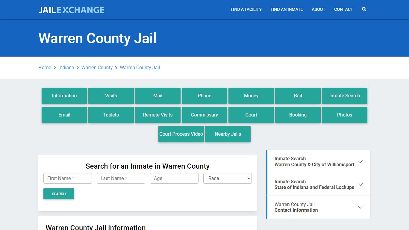 Warren County Jail Roster Lookup, IN, Inmate Search - Jail Exchange